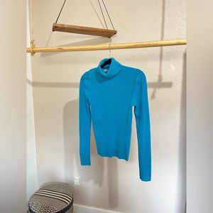 Blue long sleeve turtle neck